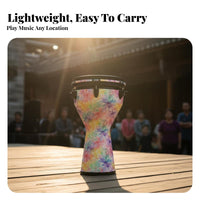 Rich Sound 12-Inch Tunable Djembe Portable Mechanically Tuned Djembe Long-Lasting Hand Drum Ready to Play for Professionals, Performers, Live Performance, Music Practice, Studio Recording, Outdoor Use