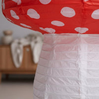 Nordic Design Paper Fungus-Shaped Night Light Cute Design Foldable Fungus-Shaped Lamp Decorative Paper Lantern Lamp Soft Radiance for Bedside, Bedroom