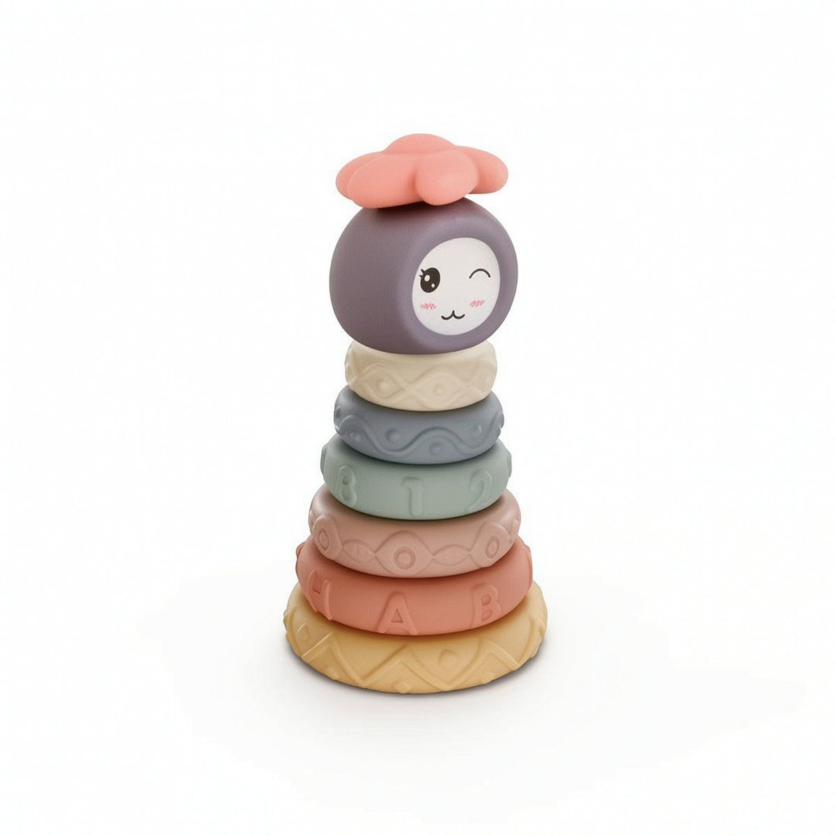 Fungus Stacking Stack Pastel Stacking Stack Rounded Easy-to-Grasp for Babies, Playroom, Nursery