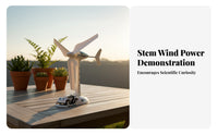 Three Blade Wind Power Car Kit Sporty Design Wind Turbine Toy Car Decorative Graphics