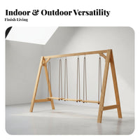 Single Person Swing Chair Simple Design A-Shaped Stand Swing Stand Relaxing for Families, Homeowners, Balcony, Indoor, Backyard