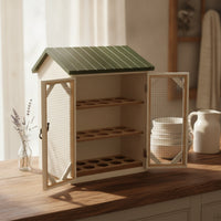 Egg Cabinet with Mesh Doors 3-Tier Egg Holder with Wire Mesh Window for Bakers