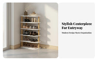 Multi-Tier Shoe Rack Space-Saving Entryway Shoe Storage Large Capacity for Apartment Dwellers, Homeowners, Small Areas, Hallway, Dorm Room