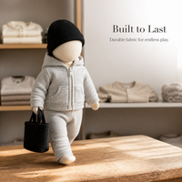 Doll Clothes Set for 24cm Mia Doll, Gray Sportswear Outfit with Accessories