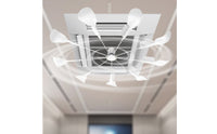 Overhead Cassette Wind Deflector No Power Needed Overhead Air Outlet 360-Degree Cover Degree Rotating Air Movement Adjustable Vent Deflector