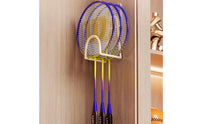 2 Pieces No-Drill Wall-Mounted Racket Holder Sturdy Racket Wall Mount Sturdy Sports Gear Hanger Safeguarding for Tennis Players, Garage, Bedroom