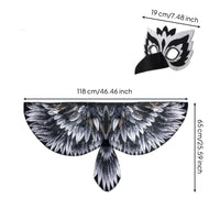 Lightweight Eagle Wings with Mask One Size Fits Most Bird Wings Cape Eye-Catching Cape with Mask Simple to Put on and off for Children, Toddlers, Dress-Up