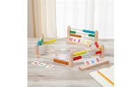 Abacus with Number Cards Child-Centered Wooden Abacus Counting Frame Educational Math Toy Colorful for Children, Homeschool