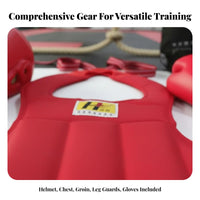 5 Pieces Shock Resistant Sanda Safety Set Adjustable Fit 5 Piece Fighting Protective Gear Set Lightweight Full Body Kickboxing Protection Flexible for Combat Artists, Kickboxers, Spar Arena, Competition, Gym