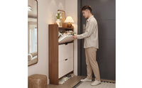 Shoe Organizer with Flip Drawers Shoe Organizer Narrow Furniture for Apartment Dwellers, Entryway, Hallway, Foyer