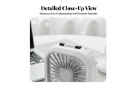 Wearable Fan 180° Folding USB Energy-Storing Fan Lightweight and Compact Personal Cooling Device for Journeyers, Commuters, Traveling