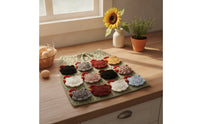 Crocheted Egg Collecting Apron with Pockets Rustic Crochet Egg Apron Multi-Pocket Textured for Gardeners