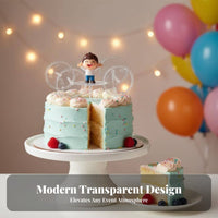 100 Pieces Thickened Transparent Topper Insert Spike Securely Holds Decorations Transparent Cake Spike Secure Hold Figurine Base Easy to Use for Bakers, Bakeries, Bakery, Celebrations