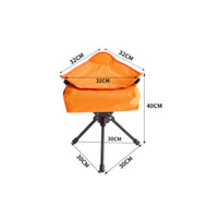 Foldable Outdoor Folding Stool Collapsible Camping Stool Compact Portable Seat Lightweight for Campers, Anglers, Hikers, Fishing