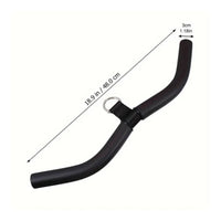 Curved Bar with Hanging Strap Non-Slip Curl Bar Attachment Long-Lasting Cable Machine Attachment with Carabiner Compact for Athletes