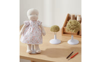 Cloth Doll Complete Stuffed Doll Soft Crochet Kit with Hooks for Craft Room, Art Class