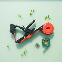 Clamp-Type Head Manual Plant Tying Machine Metal Body Plant Tying Machine Long Handle Garden Binding Tapener for Vineyard Workers, Gardeners, Vineyards, Greenhouses, Nurseries