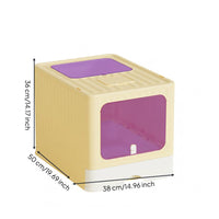 Stainless Steel Pet Waste Container Easy Clean Foldable Cat Waste Container Anti Leak Pet Toilet