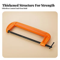 Adjustable G-Clamp Sturdy Woodworking G-Clamp High-Carbon Steel for DIY Enthusiasts, Metalworkers, Workshop, Home Repair, Assembly
