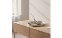 Stainless Steel Serving Tray Modern Metal Storage Tray with Textured Surface Raised Edge