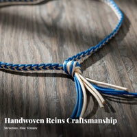 Braided Horse Neck Rope Crown Knot Finish Freedom Training Rope Horse Cordeo Tassel Embellishment Equestrian Neck Strap Colorful