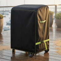 420D Oxford Material Black Grill Cover PU Coated Rectangular Grill Cover Full Coverage Weather Protector Drawstring Bottom for Outdoor