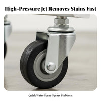 2 Wheel Design Underbody Car Wash Cleaner Stainless Steel & Aluminum Alloy Wheeled Underbody Washer Quick Connect for Garage Floor, Driveway
