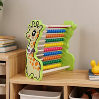 Wooden Abacus with Beads Colorful Wooden Counting Frame with Beads Bead Frame Hands-on Educational Toy Traditional