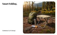 Foldable Pocket-Sized Folding Stool Compact Handbagdesign Camp Stool Lightweight Portable Seating Sling Bag Design for Campers, Travelers, Camping, Queueing, Queuing, Travel