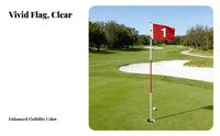 Golf Flagstick Set Practice Tool 3-Section Golf Pin Easy Assembly Putting Pin Flag for Beginners, Kids, Backyard