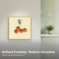 Beginner Friendly Persimmon Cross-Stitch Kit Good Fortune Symbol Chin Wish Wishwishes E D Wish Wishwishes Ign Needlepoint Kit Pre-Printed