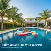 Inflatable Dog Ramp Non-Slip Surface Inflatable Dog Pool Ramp Buoyant Pet Ladder Tough Surface Resistant Easy to Inflate