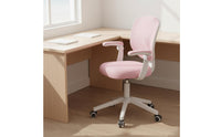Space Saving Adjustable Kids Desk Chair Breathable Mesh Back Ergonomic Student Chair High-Density Foam Cushion Weight-Activated Locking Casters for Students, Study Room, Home Office