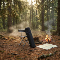 Drawstring Closure Folding Chair Bag Side Strap Chair Carry Bag Textile Carrying Gear Black