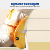 Heated Support Pad, Viscoelastic Foam Backrest, Office Chair, Electric Heating, Waist Pillow, Adjustable Temperature