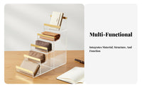 Acrylic Wallet Display Detachable Clear Acrylic Display Stand Multi-Tier Design Tiered Purse Holder for Collectors