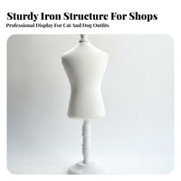 Stable Base Pet Mannequin Torso Lightweight Dog Clothes Display Form Easy to Assemble Cat Apparel Mannequin Elegant Design for Online Sellers, Boutique Owners, Crafters, Product Photography, Retail Shop S, Craft Fairs, Clothing Shop