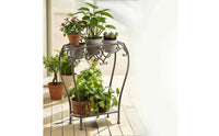 Metal Plant Stand Antique 3 Layer Plant Stand Elegant Metal Planter Holder for Homeowners