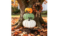 Stacked Pumpkin Stake Fall Pumpkin Garden Stakes Harvest Lawn Ornaments for Porch
