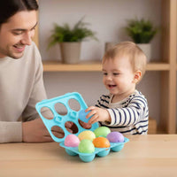 6 Pieces Shape Matching Eggs Early Education Educational Ovoid Game Color Sorting Ovoid Set Interactive Learning Great Easter