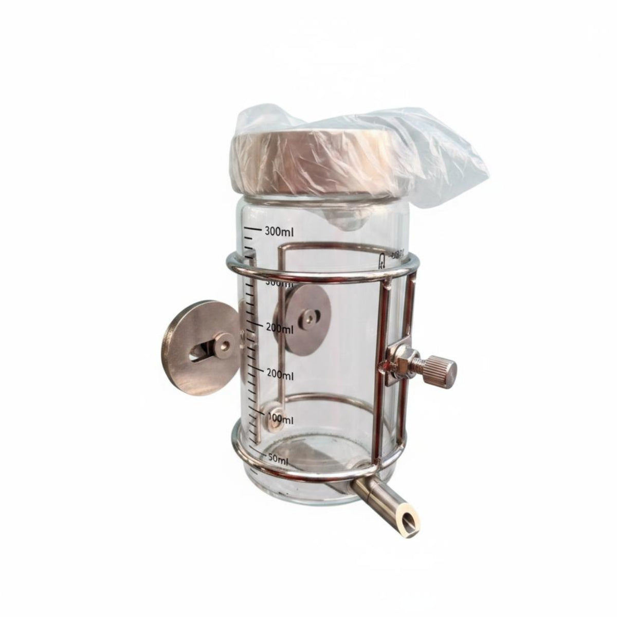 304 Stainless Steel Parrot Water Bottle Glass Body Parrot Water Feeder Transparent Design Bird Drinking Bottle Easy to Install