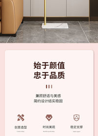 北欧风卧室落地挂衣架简易家用小户型房间衣服架子奶油风衣帽架 7字款 白支架-黑底座