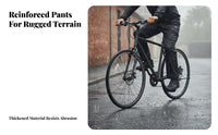 Biking Rain Trousers Double Layer Design Breathable Waterproof Pants Windproof Unisex Rain Pants for Cyclists, Commuters, Commuting, Camping, Fishing