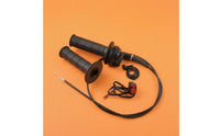 Anti-Slip Twist Throttle Assembly Textured Rubber Motorcycle Throttle Assembly Black Grip Set for Away-from-Road-Road