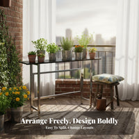 Heavy-Duty Stainless Steel Flower Rack Rust-Proof Tiered Plant Shelf Waterproof Tiered Plant Stand Easy to Assemble for Gardeners, Apartment Dwellers, Homeowners, Balcony, Living Room, Outdoor, Indoor