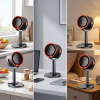 Desktop Fan with Air Purifier Stepless Speed Air Purifier Fan Strong Air Current Compact for Office Workers, Desk, Bedroom