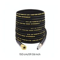 Pressure Washer Hose with Push-to-Connect Fittings Flexible High-Pressure Cleaning Hose Reinforced for Vehicle Washing