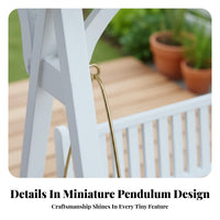 1:12 Scale Miniature Sleek Oscillation Finish Wooden Dollhouse Swing Vintage Design for Hobbyists, Diorama