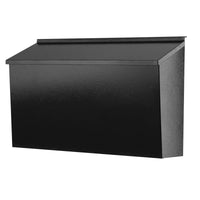 Mailbox with Slanted Lid Matte Black Mail Box Rectangular Hardware for Fence