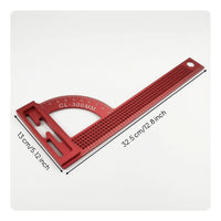Woodworking Square Protractor Aluminum Alloy 90-Degree Angle Ruler with Protractor High Precision Carpentry Square